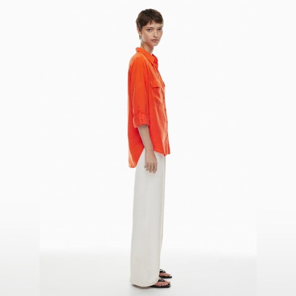 Babaton utility Relaxed Button Down Shirt Notched Collar - Picture 11 of 12